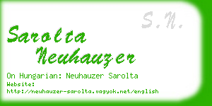 sarolta neuhauzer business card